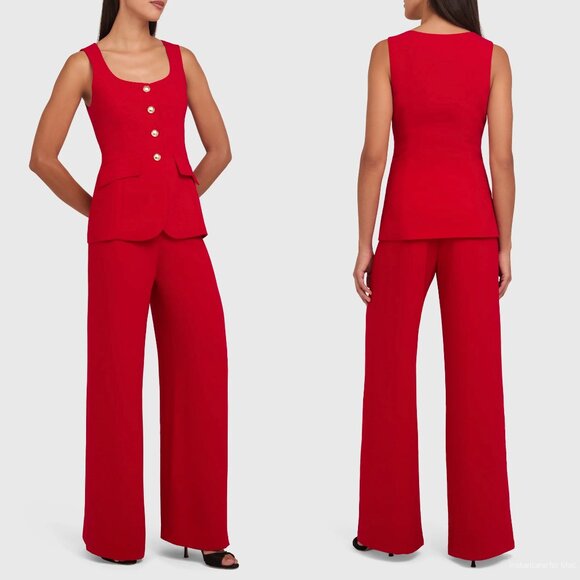 Amanda Uprichard Kya Sleeveless Wide Leg Jumpsuit